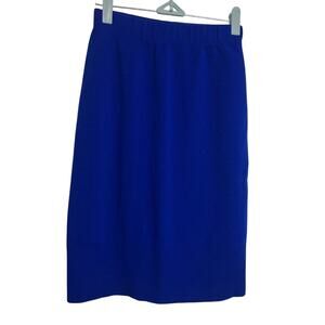 Vintage Knit Blue Sweater Pencil Skirt Size Small